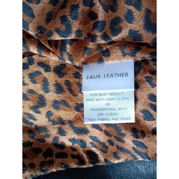 Hannah Banana Leather Jacket Size 6X Cheetah Animal Interior Girls Faux Leather - Picture 6 of 9